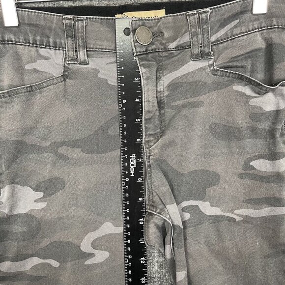 Democracy Pants Womens 8 Grey Camouflage Ab Solution Slimming Panel Skinny - Picture 7 of 16